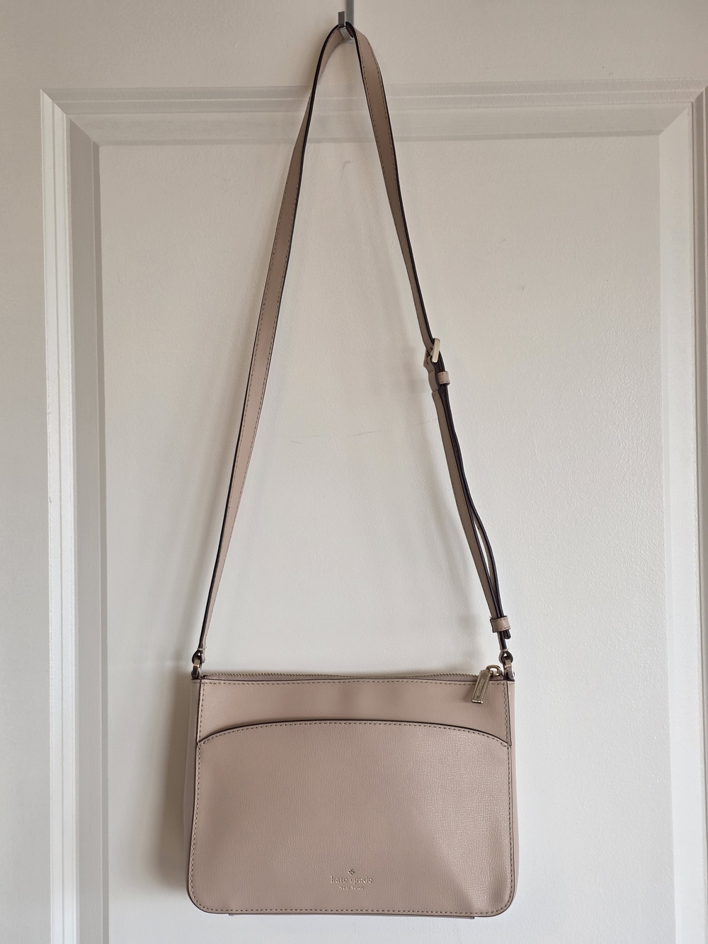 Kate Spade Adel Medium Top Zip Crossbody Bag Warm Beige - Picture 8 of 8
